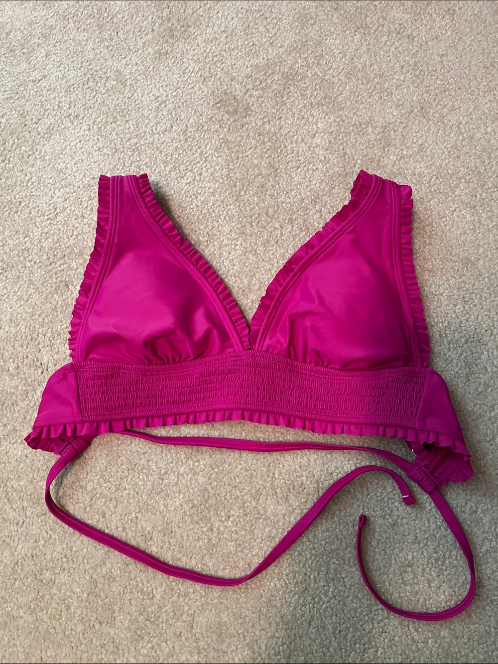 Wild Fable fuchsia bathing suit top. Size S